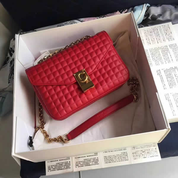 2019 Fashion New Celine C Bag Red Flip Shoulder Bag Messenger Bag